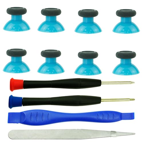 Image of 8PCS Replacement Thumbstick for Xbox one S /X /Elite Controller, Analog Joysticks Repair Kit for Xbox Series X /S Controller, Custom Thumb Sticks Parts for Xbox Core Controller (Blue-Grey)