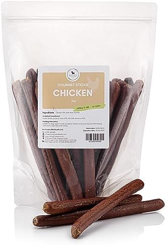 Natural Treats | Black Pudding Sticks 8 inch (500g) - Long Lasting Dog Chew Treats - Gluten Free, Natural, Healthy, High in Protein and Iron - Bulk Products for Dogs