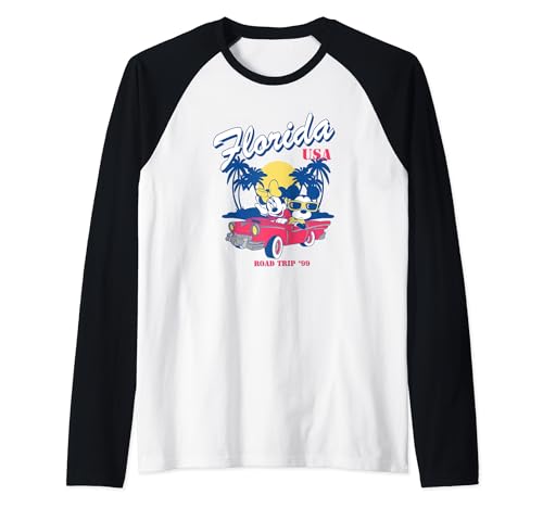 T-shirt Mickey Disney style raglan pour look de vacances decontracte