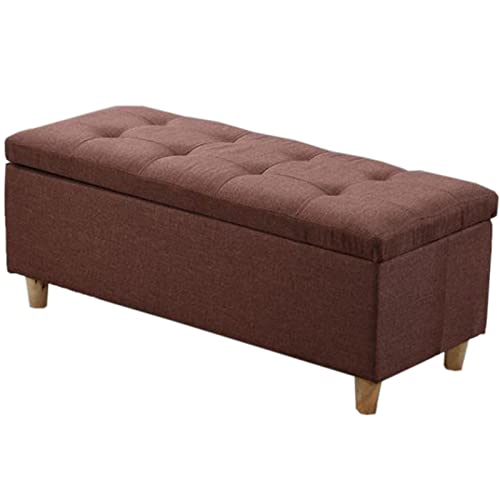 Tabouret de bout de lit coffre de rangement pour chambre encombrée