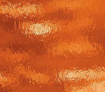 Oceanside Fusible Art Glass Sheet - Orange Rough Rolled - 96 COE - 8" X 12" .67sf By Stallings Stained Glass