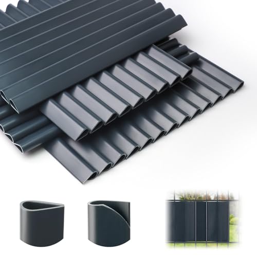 Befestigungsclips PVC Klemmschienen für Sichtschutzstreifen - 40 Stück Befestigungsclips Sichtschutz/Windschutz Sichtschutzstreifen für Doppelstabmatten Garten