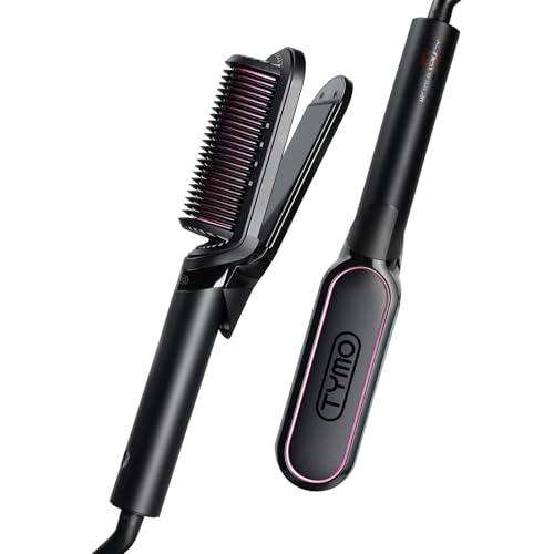 TYMO Flat Iron Hair Straightener Brush 2 in 1, 200M...