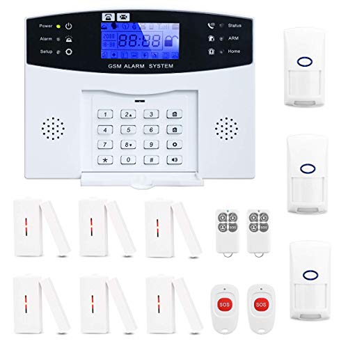 Home Alarm System Wireless GSM Burglar Alarm Security System Kit with Remote Control