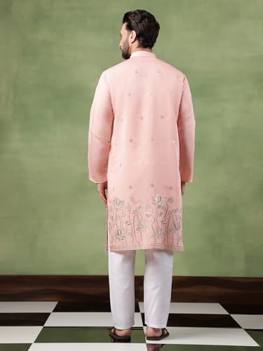 Pijama blanco de algodón floral para hombre de alta comodidad 4