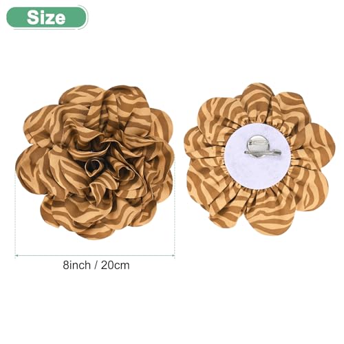 Image of M METERXITY Extra Large Rose Flower Brooches, Lapel Pins Dainty Satin Fabric Big Camellia Oversized Brooch Pin