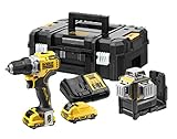 dewalt dck212d2t-qw dck212d2t-qw-kit dcd701 taladro atornillador 12v sin ecobillas + dce089g self-levelling 2 líneas xr + maleta tstak ii con 2 baterías li-ion 2 ah