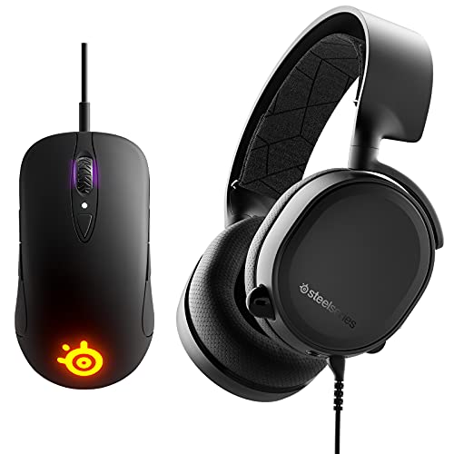 SteelSeries Arctis 3 Black (Gaming Headset) + SteelSeries Sensei Ten (Gaming Maus)