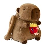 Style Capybara Irrésistible : Orné d'un design captivant de capybara, ce sac à dos introduit une touche fantaisiste dans votre garde-robe. Son contact est délicat et il excelle dans des contextes comme les pique-niques ou les balades urbaines.