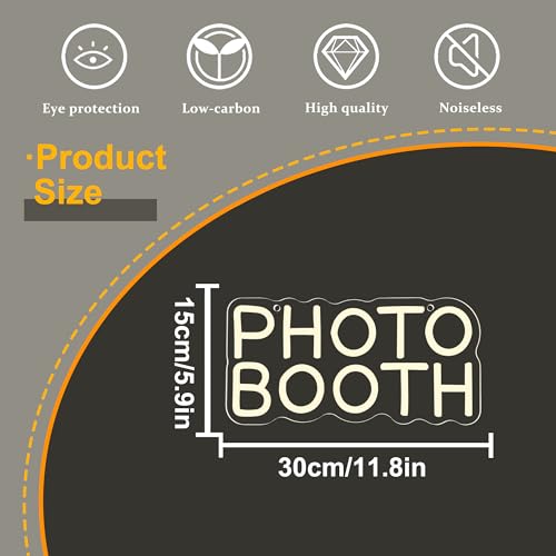 Image of Allball Photo Booth Neon Signs for Wall Decor, Dimmable LED Photo Studio Neon Light Open Sign, for Photography Bedroom Wedding Engagement Birthday Party Reception Gifts(11.8 * 5.9 In)