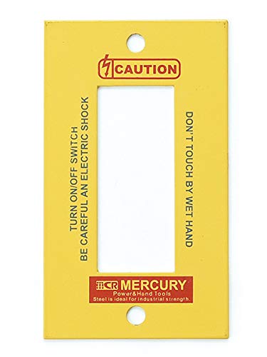 マーキュリー スイッチプレート (3口/イエロー) スイッチカバー おしゃれ コンセントカバー MERCURY コンセントプレート スチール製 オールドアメリカン アメリカン雑貨 ガレージグッズ ガレージ 西海岸風 インテリア