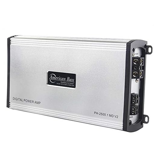 American Bass PH-2500.1-MD-V2 Class D Digital Power Car Amplifier