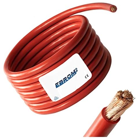 Cable de batería rojo de 5 metros de Ebrom Cover