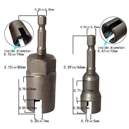 Foitechy (2Pcs) 19Mm Large Slotted Wing Nut Set For Rv Leveling Scissor Jack Socket Drill,12Mm Power Wing Nut Driver Set For Panel Wing Nuts, Screws Eye C Hook & Q-Hanger #TOP1