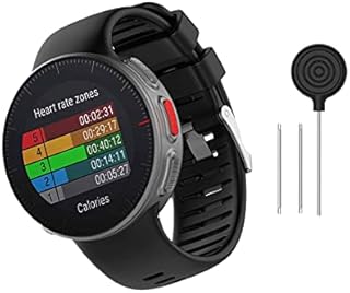Huabao Armband Kompatibel mit Polar Vantage V,Verstellbares Silikon Sport Strap Ersatzband für Polar Vantage V Watch (Schwarz)