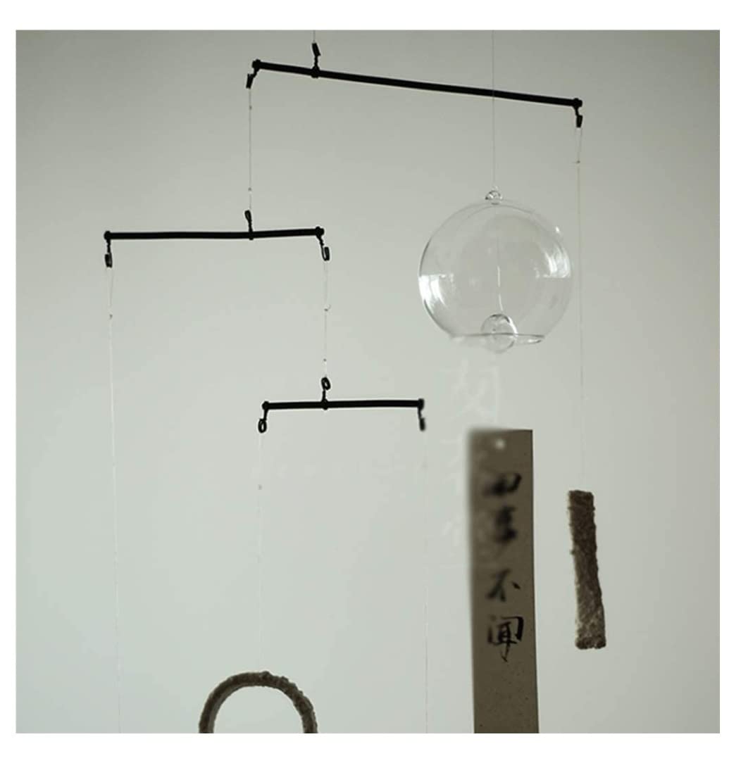 Carillon a Vent pour Maison Carillons éoliens Transparents Japonais en Verre Fait Main de Petites Cloches de Vent pour la décoration à la Maison Décoration Intérieure