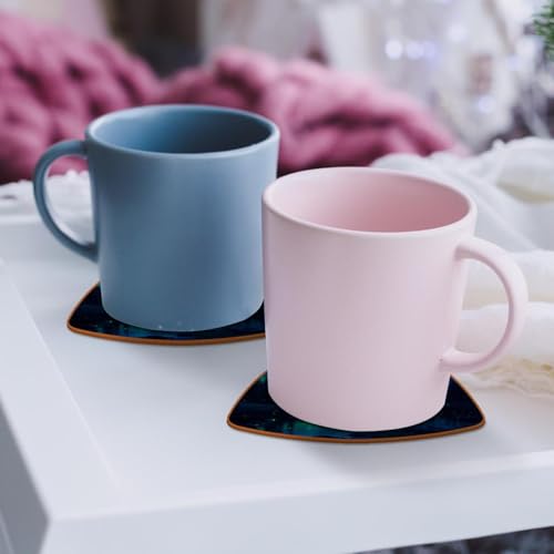 Dessous de verre libellule en cuir microfibre chic pour verres de restaurant
