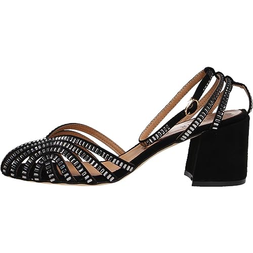 Sandale cage en microfibre CAFèNOIR C1LM9002 avec strass et dentelle luxe