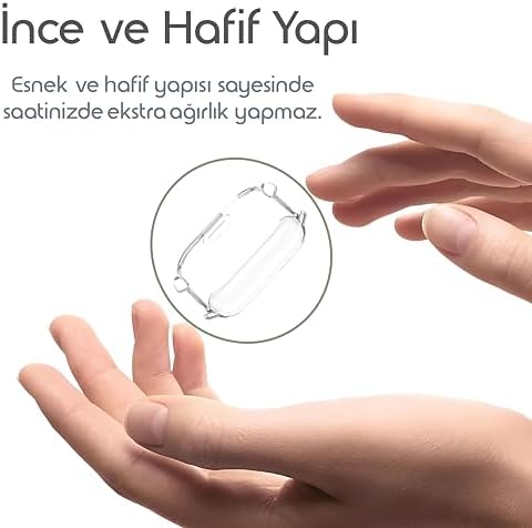 Rongep Xiaomi Redmi Watch 5 Active için 360° Kasa Koruyucu Yumuşak TPU Kılıf Dokunmatiği ve Görüntüyü Etkilemeyen Darbelere ve Çizilmeye Karşı Redmi Watch 5 Active Ekran Koruyucu Kılıf (Şeffaf) - Görsel 3