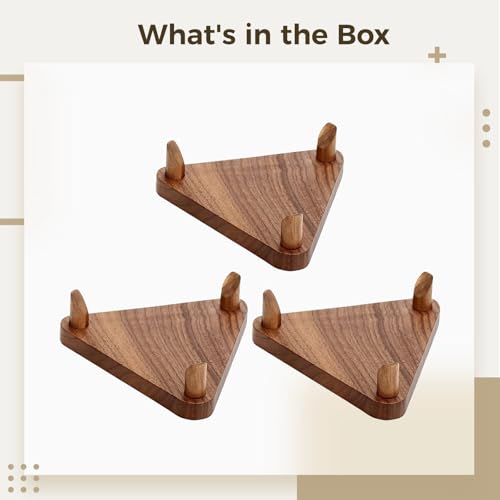 Soporte de voleibol y fútbol de tres piezas con base triangular de madera 3