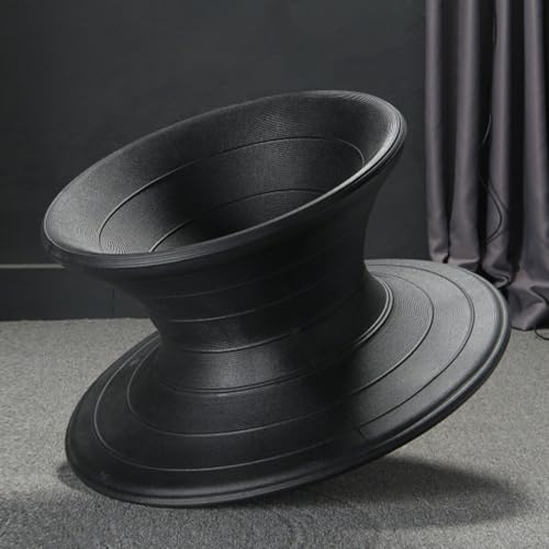 Gyro Swivel Chair, 360° Rotating Gyro Spinning Chair, Sensory Spinning Seat, Ergonomic Swivel Seat for Adults, Adult sit and Spin, Indoor Outdoor Sensory Equipment (Black, Plastic, 1)