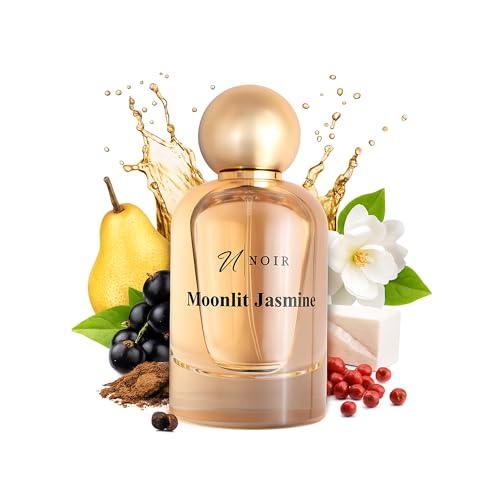 NOIR Moonlit Jasmine Eau de Parfum for Women – Warm, Sweet Floral Fragrance of Jasmine, Peach & Amber with Creamy Caramel & Sandalwood | Long Lasting Luxury Scent – 100ml / 3.4 Fl Oz