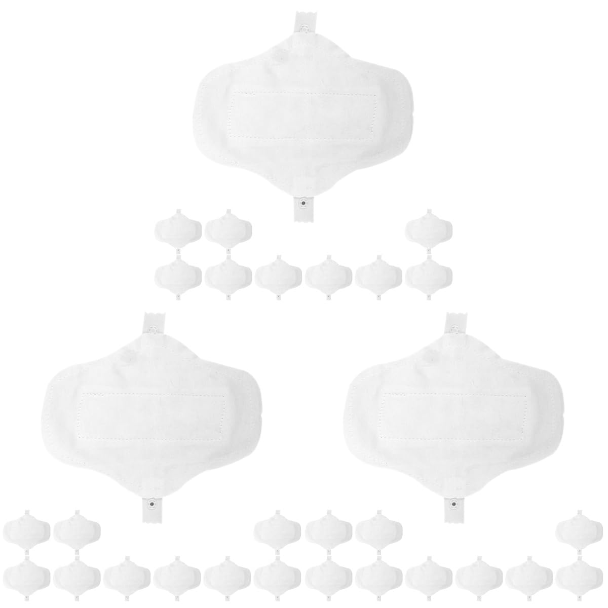 Healvian 30piezas Toallas Sanitarias De Algodón Lavables Para Mujeres Almohadillas Menstruales Ecológicas Protección Higiénicas y Transpirables Para Puerperas y Menstruación