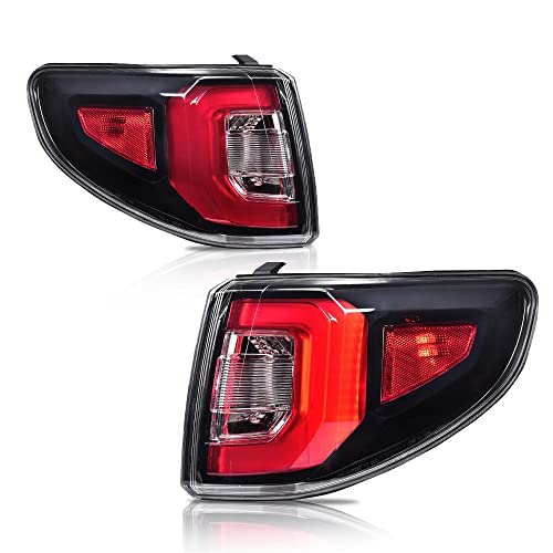 PIT66 LED Tail Lights Left and Right Outer Compatible with GMC Acadia 2013-2016/GMC Acadia Limited 2017 Rear Light Lamp Brake Taillights Assembly