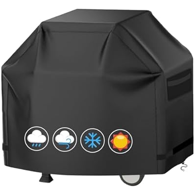 BBQ Grill Cover 52 Inch 600D BBQ Cover for Outdoor Barbecue Covers, Compatible with Genesis, Weber Models UV & Fade Resistant, All-Weather