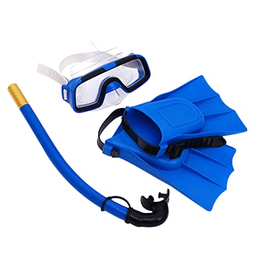 NAMOARLY Boys and Girls Diving Supplies Set Snorkeling Mask Goggles Fins Silicone for Family Diving Swimming