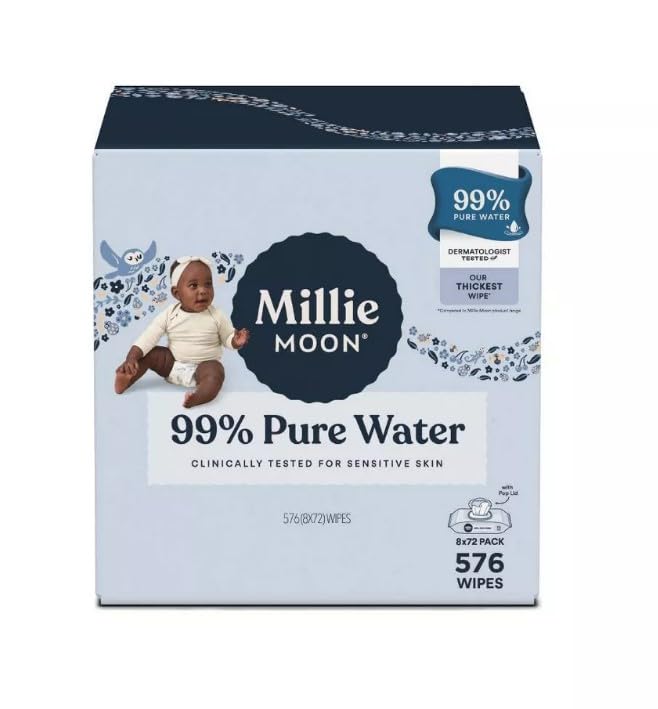 Image of Millie Moon 99% Pure Water Baby Wipe - 576 Count