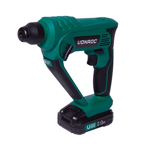 VONROC Akku-Bohrhammer – VPower 20 V – Inkl. 2,0 Ah Akku und Ladegerät – 1,3 Joule – SDS-plus – Inkl. Zubehör und Werkzeugtasche – Bild 3