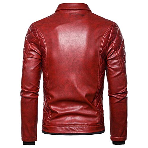 liaddkv Leren jas voor heren, zwart met bontkraag, winterjas, warme parka, steampunk, leren jas, heren, zwart, biker, winterdikke herenmantel, kort, elegant, klederdrachtjas voor heren - Image 6