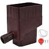 Rainwater Collection System, Professional Downpipe Diverter Kit Garden Outdoors (Dark Brown)