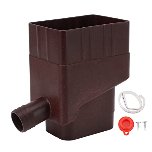 Pssopp de Recolección de Agua de Lluvia, Barriles Colectores de Agua Profesionales para Desviar Agua (Marron Oscuro)