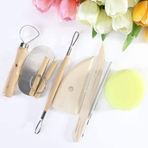 Sculpture Outils de modelage Argile Poterie Modelage Ciseaux Multifonction avec Sac Portable pour DIY Menuiserie Débutants Amateur - Beaux-Arts et Loisirs créatifs