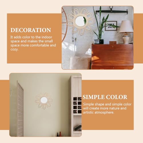 Miroir rotin tressé pour salon et chambre créant une ambiance artistique - 6
