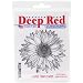 Deep Red Cling Stamp-Large Sunflower