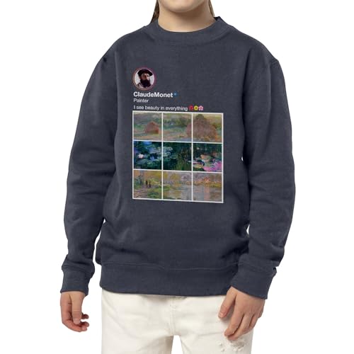 Sweatshirt enfant Claude Monet pull peintre art impressionniste mode junior original - 3