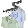 Somdot Clothes Drying Rack Retractable Clothes Hangers Wall Mounted Laundry Drying Rack Laundry Hanging Rack Black