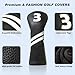Golf Club Covers,4pcs Golf Head Covers for Woods and Driver Fairway Hybrids for Golf Clubs Women Men