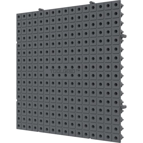Placa modular TGB-6X6 para organizar el garaje o terraza gris de 16 piezas