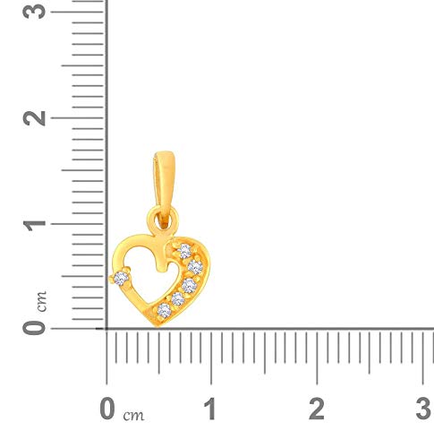 Malabar Gold & Diamonds Yellow Gold Pendant for Women 22k | 22 kt (916) BIS Hallmark Gold Pendant for Women & Girls | 22 Karat Gold Jewellery for Birthday, Wedding, Anniversary... - Image 3