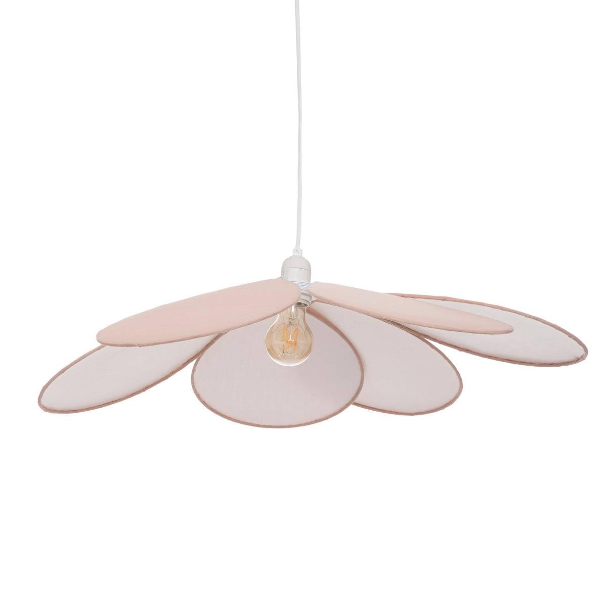 Atmosphera Lampada a sospensione per bambini, rosa, petali intrecciati, L. 64 x F. 18 x A.64 cm