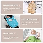 Babytrage-Abdeckung, Kinderwagen-Abdeckung mit Kapuze, dehnbarer Umhang mit Kapuze, wendbarer, winddichter, warmer Baby-Umhang für Neugeborene und Kleinkinder, Anzug für alle Jahreszeiten (braun)