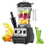 OMMO Blender 1800W, Professional High Speed Countertop Blender with Stainless Steel Blades, 60oz BPA Free Jar for Shakes and Smoothies, Ice and Fruits, Dishwasher Safe