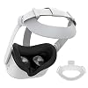 KIWI design Headset-draagriem Compatibel met Quest 2 VR-headset, vervanging voor Elite-riem en vermindering van hoofddruk Accessoires voor Quest 2-riem en verbeterde ondersteuning en wrijving