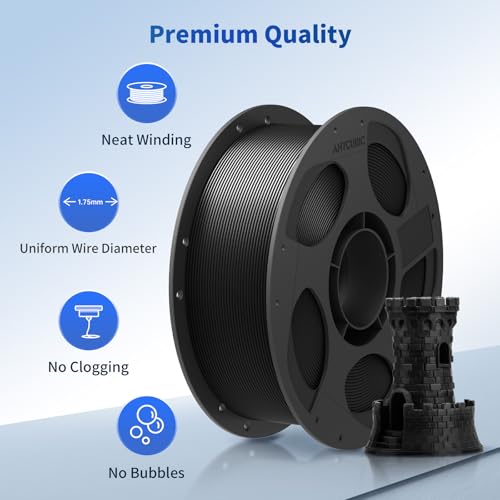 Image of ANYCUBIC PLA 3D Printer Filament, 3D Printing PLA Filament 1.75mm Dimensional Accuracy + /- 0.02mm, 1KG Reusable Spool (2.2 lbs), Purple
