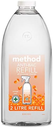 Method Antibacterial Spray Refill, All Purpose Cleaner, Orange Yuzu, 2 L