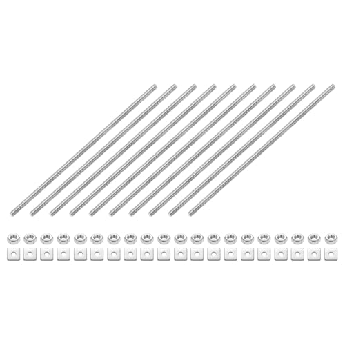 uxcell 10 S˂bh M3-0.5 ˂sb` 100mm XeXX`[ Ep S˂X^bh ibgƃbV[t NvAnK[AU{gp